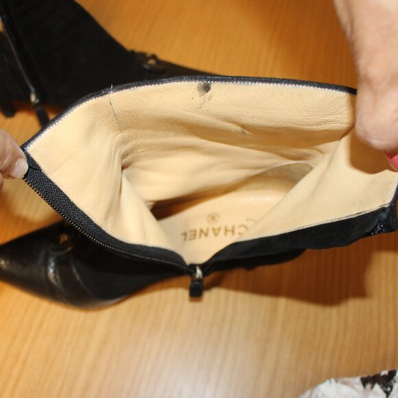 Black Chanel Size 38 Ankle Boots - Picture 10 of 10